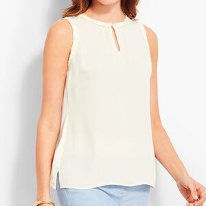 Talbots Cream Sleeveless Blouse